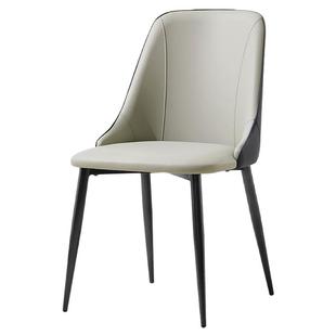 林氏家居意式餐桌椅2025新款椅子轻奢高级感家用皮质凳林氏木业