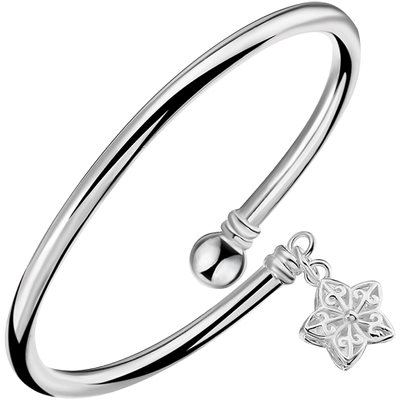 送妈妈女友足银9999纯银贵妃手镯