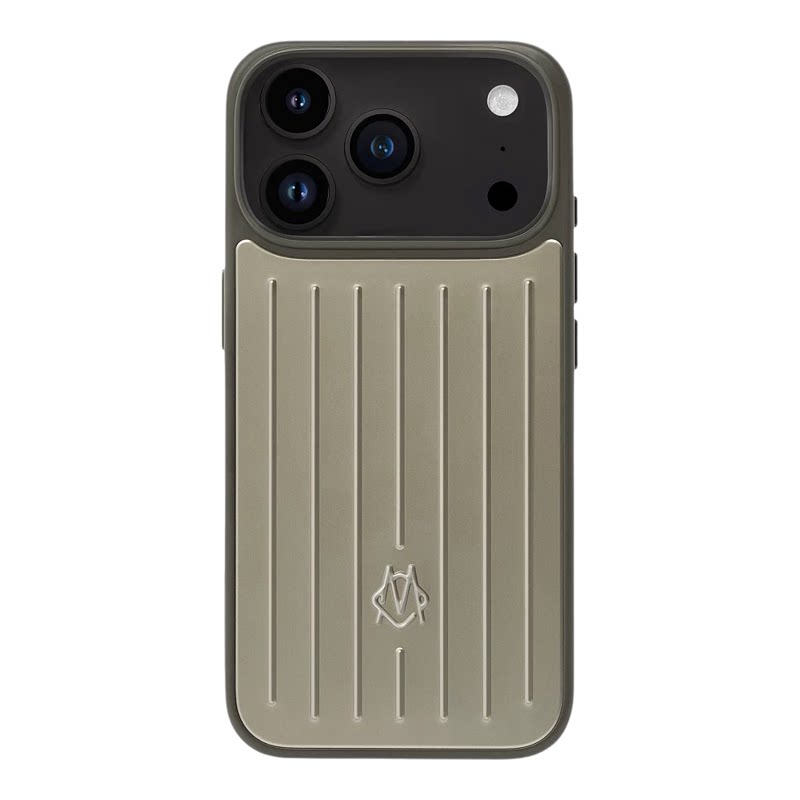 适用于&日默瓦iPhone18ProMax手机壳钛金色新款磁吸RIMOWA17pro保护套行李箱铝镁合金防摔商务官方推荐