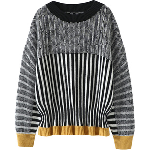 秀款天花板！细腰荷叶摆羊绒衫女圆领加厚坑条针织衫纯羊绒毛衣