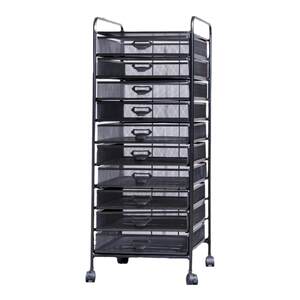 环亚办公铁艺A4多层文件架A3抽屉推车办公收纳整理资料柜档案分类置物书架