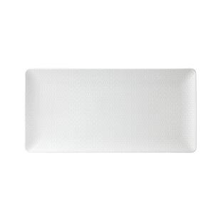 WEDGWOOD威基伍德几何32cm长方盘礼品盘骨瓷餐盘家用盘子点心盘