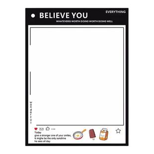 冰箱记事板磁吸留言板冰箱贴可擦写家用卡通创意备忘录板记事贴周计划白板便利贴门装饰入户门磁贴温馨提示牌