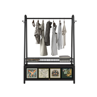 中古风衣架落地卧室置物复古衣帽架家用可移动床尾晚上放衣服神器