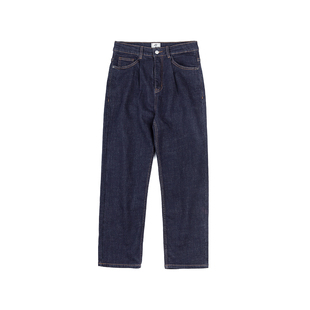 IDLT 宽松阔腿直筒【原色不掉色】高品质 复古单褶微弹牛仔裤JM64