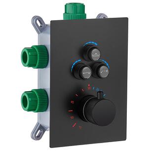 铜暗装花洒预埋盒配件混水阀入墙式按键恒温水淋浴器开关热熔头