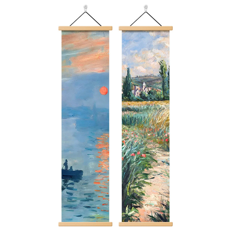 世界名画莫奈装饰画风景玄关壁画
