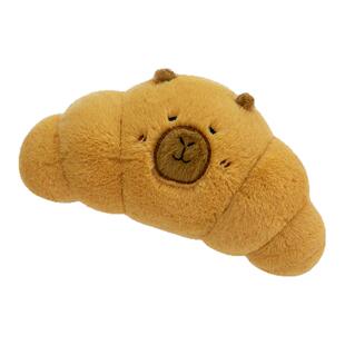 烘焙牛角包卡皮超软法棍大面包巴拉床头抱枕靠垫夹腿腰靠毛绒水豚