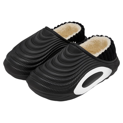 防水棉拖鞋男款冬季包跟保暖毛绒