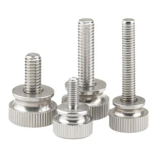 不锈钢滚花手拧螺丝调节定位螺钉机箱盖台阶螺栓机牙罗丝M3M4M5M6