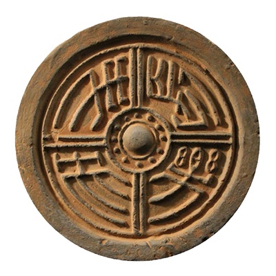 书房中式瓦当装饰摆件