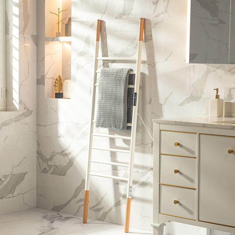 卡迪欧落地智能电热毛巾架卫生间家用加热浴巾架子发热烘干架