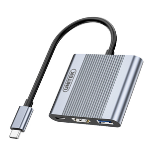 优越者Type-C转HDMI转换器4K高清投屏转接头USB-C拓展坞带PD快充USB3.0扩展器适用华为苹果笔记本连大屏