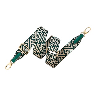 可调节编织斜挎单肩带3.8cm宽肩带雪花纹替换包带配件多色金属扣