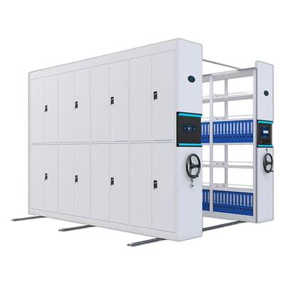 钢亿智能密集架密集柜档案柜人事财务室档案架手摇移动文件柜厂家