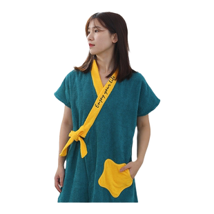 金号浴衣浴袍纯棉系带式毛巾料男女款全棉厚实吸水秋冬保暖A类