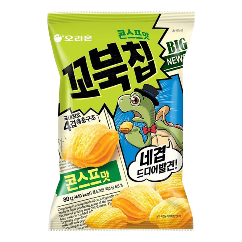 韩国进口好丽友浪里个浪玉米浓汤味乌龟酥闵玧其同款休闲零食