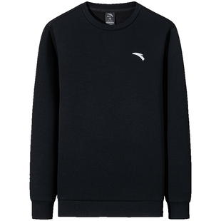 安踏运动卫衣男加绒2025新款冬季长袖套头衫加厚保暖休闲运动上衣