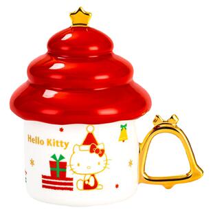 helloKitty联名马克杯陶瓷杯水杯可爱早餐杯三丽鸥杯子带盖女kt猫