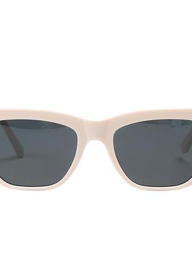 小红书网红盒仔同款Arket白色猫眼凹造型太阳镜眼镜女墨镜偏光潮