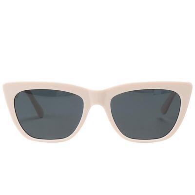 小红书网红盒仔同款Arket白色猫眼凹造型太阳镜眼镜女墨镜偏光潮