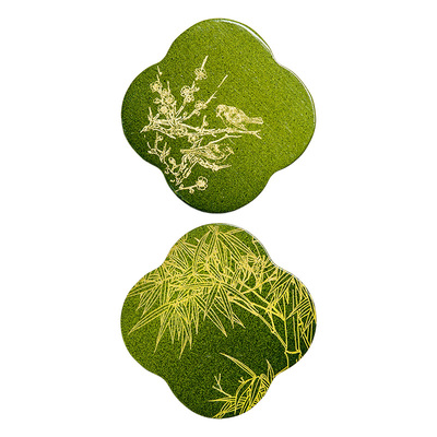 荣宝斋镇尺彩漆彩印实心黄铜纸镇