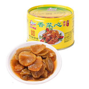 古龙食品香菜心素食罐头下饭酒菜熟食小吃脆菜芯脯酱瓜酱菜170g*6
