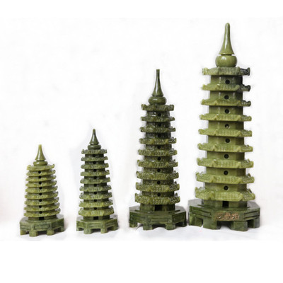 天然玉石文昌塔摆件书房工艺品