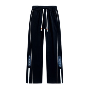 春秋季新款长裤子男生初高中学生青少年宽松直筒阔腿休闲裤男装士