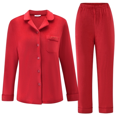 商场同款MYBODY秋季新款睡衣女法兰绒暖绒绒开衫长袖家居服可外穿