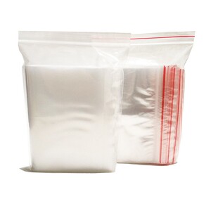 7*25cm*8丝自封袋食品密封口一次性标本样本回收塑料包装装100只