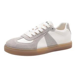 Tt&Mm/汤姆斯小个子女鞋复古拼色德训鞋运动秋季平底舒适软底板鞋