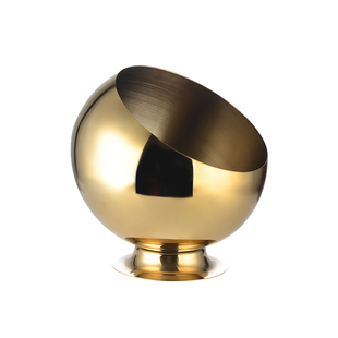 金色不锈钢桌面垃圾桶KTV酒吧烟灰缸收纳果皮筒防风网咖办公烟盅