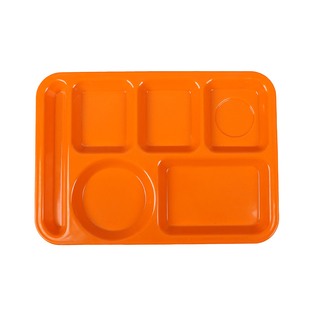 分格餐盘密胺快餐盘商用学校食堂自助餐盘食品级餐具塑料四格六格