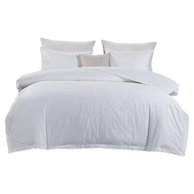五星级酒店民宿全棉贡缎白色被套