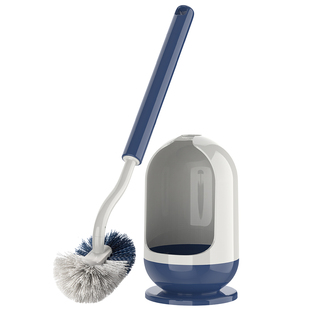 世家S形马桶刷家用卫生间专用刷子洗厕所清洁神器带底座长柄高级