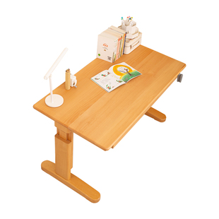 树爸爸 实木榉木儿童书桌学习桌可倾斜可升降家用初中小学生