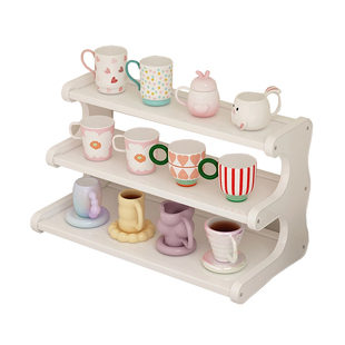 杯子收纳置物架餐边柜咖啡水杯茶杯放置吧台面马克杯子展示整理架