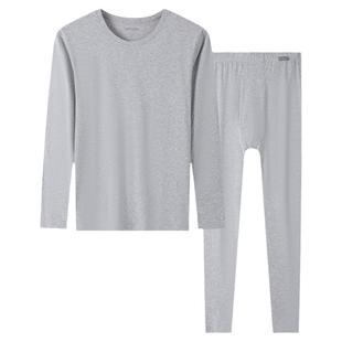 【棉氨绒7A抑菌】舒雅男士抗菌棉磨毛秋衣女大码保暖内衣套装打底