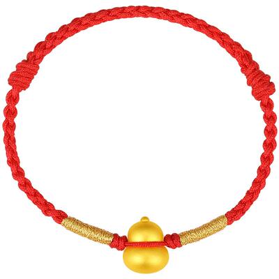 潮宏基亲子小胖葫足金手链