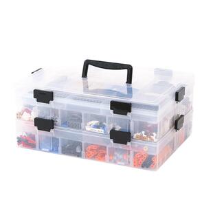 乐高收纳盒透明多层儿童玩具积木大小颗粒零件整理分类盒储物箱