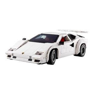 中国积木兰博基尼康塔什5000超级复古跑车拼装玩具10337/10295
