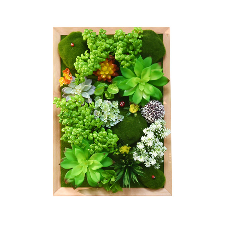 仿真多肉立体绿植鹿头墙壁装饰
