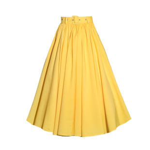 弥爱原创《调色盘》法式复古vintage风西装高腰超大摆伞裙太阳裙