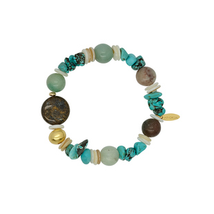 LAZY CIRCLES森林水晶手串女转运珠绿发晶木属性能量手链明星同款