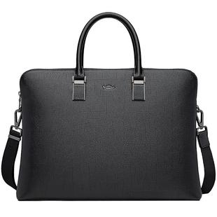 金利来男包品牌时尚公文包鳄鱼纹牛皮商务包轻奢大容量手提包包