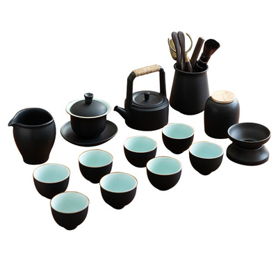 德化陶瓷磨砂哑光整套茶具