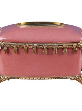 陶瓷纯手工粉色高档古典风装饰品