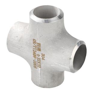 304不锈钢焊接四通管件等径无缝工业级冲压十字对焊接头Φ25-219