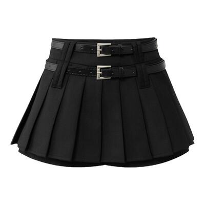 JK黑色半身裙女2025春夏新款